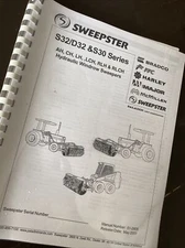 SWEEPSTER S32 D32 S30 SERIES WINDROW SWEEPER PARTS SERVICE REPAIR MANUAL Book