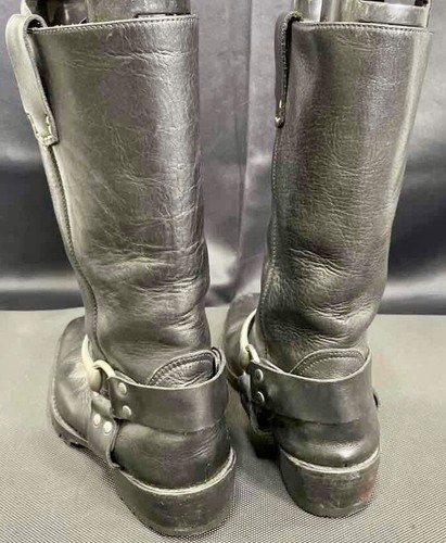Vintage Gucci Italy  Black Horsebit Motorcycle Boots Made in Brazil sz 9 - Picture 4 of 13