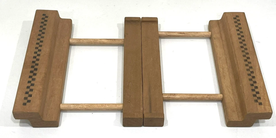 Cazuela de madera para chef mimado plato remache ajustable gres soporte para platos EE. UU. Foto 2 de 4