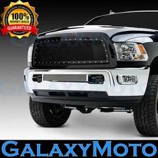 Black Replacement Mesh Front Hood Grille+Shell for 13-18 DODGE RAM 2500+3500