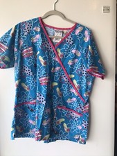 womens scrub tops large