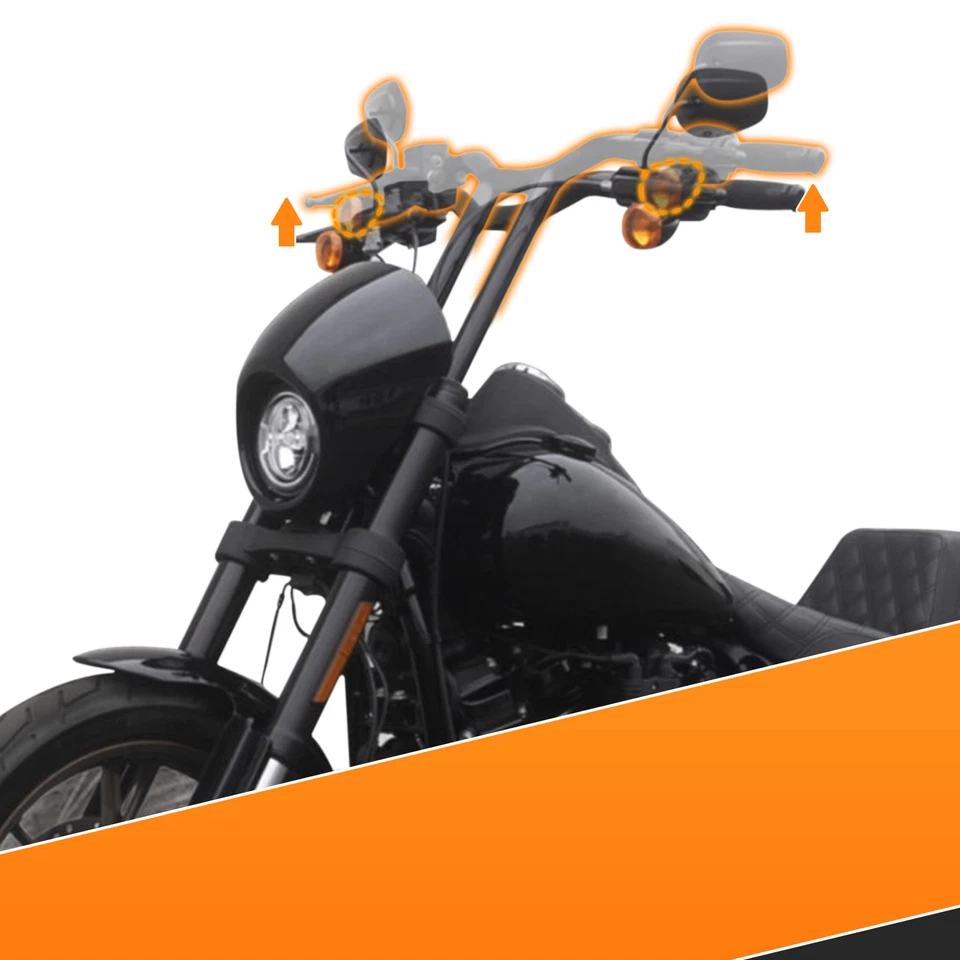 12" 14" Bar Turn Signals Extension Wire Harness for Harley Street Bob Breakout - Изображение 3 из 4