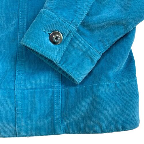 Quacker Factory Large Cord hellblau Reißverschluss Jacke Strass & Nieten Glitzer - Bild 2 von 13