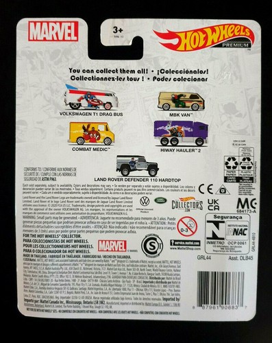 Hot Wheels Pop Culture Marvel Captain America Volkswagen T1 Drag Bus Diecast - Picture 2 of 6