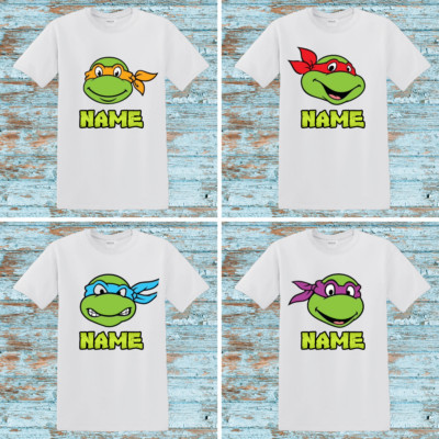 Ninja Schildkröte personalisiert Superheld individuelles T-Shirt Geburtstag Unisex Geschenk beliebiger Name