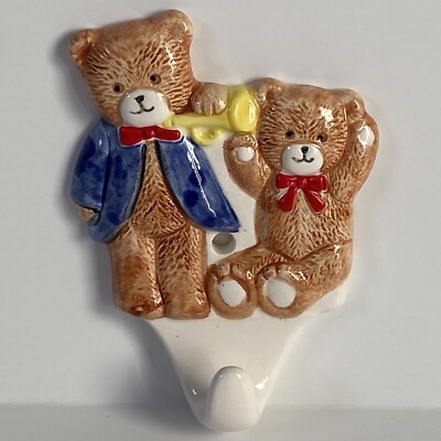 REGAL SHOES Teddy Bear 5体セット【1997〜2001】 Vintage Takahashi Teddy Bear Ceramic Wall Hook Trumpet Music 2