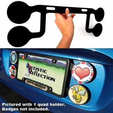 Quadruple Grill Badge Holder - License Plate Mounted Holder for MINI Cooper - Picture 1 of 1