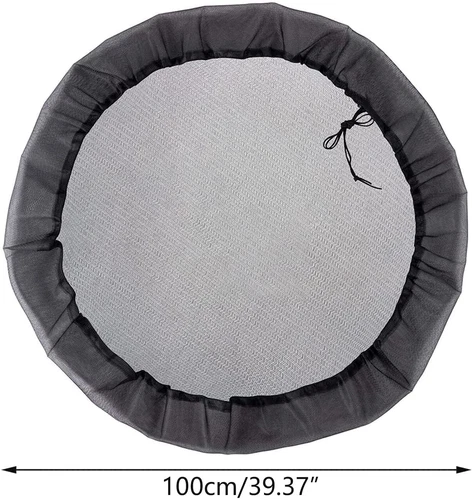 Abdeckung für Regentonne rund 50/60/80/95/100 cm Regentonnen Netz mit Zugkordel - Bild 11 von 18
