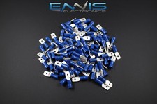 14-16 GAUGE 50 PK VINYL BLUE QUICK DISCONNECT MALE .250 TERMINAL CONNECTOR