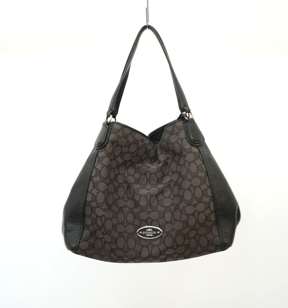 Coach Edie 31 Shoulder Bag In Signature Jacquard/Leather Women's