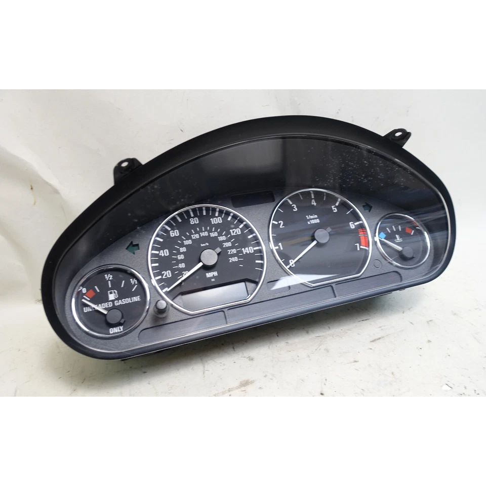 Cuadro de instrumentos Speedo 97-98 BMW Z3 2.8 Roadster con anillos cromados OEM Foto 2 de 4