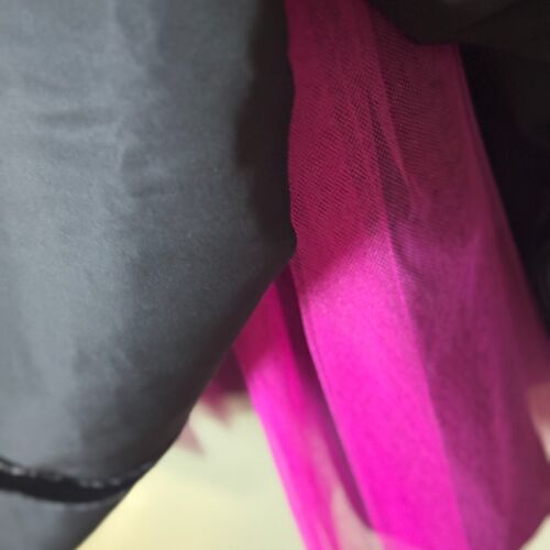 Patra Black Velvet Prom Dress Strapless Pink Tulle Petticoat Size 3/4 Y2K 90s - Picture 4 of 11