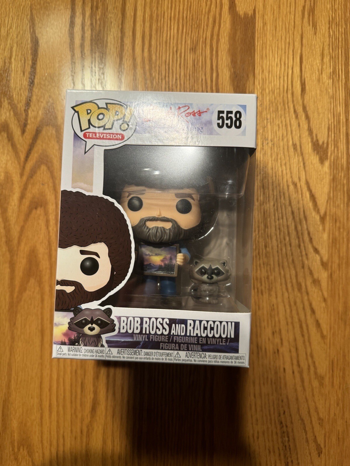 Figura De Vinilo Funko Bob Ross And Raccoon #558 Nueva