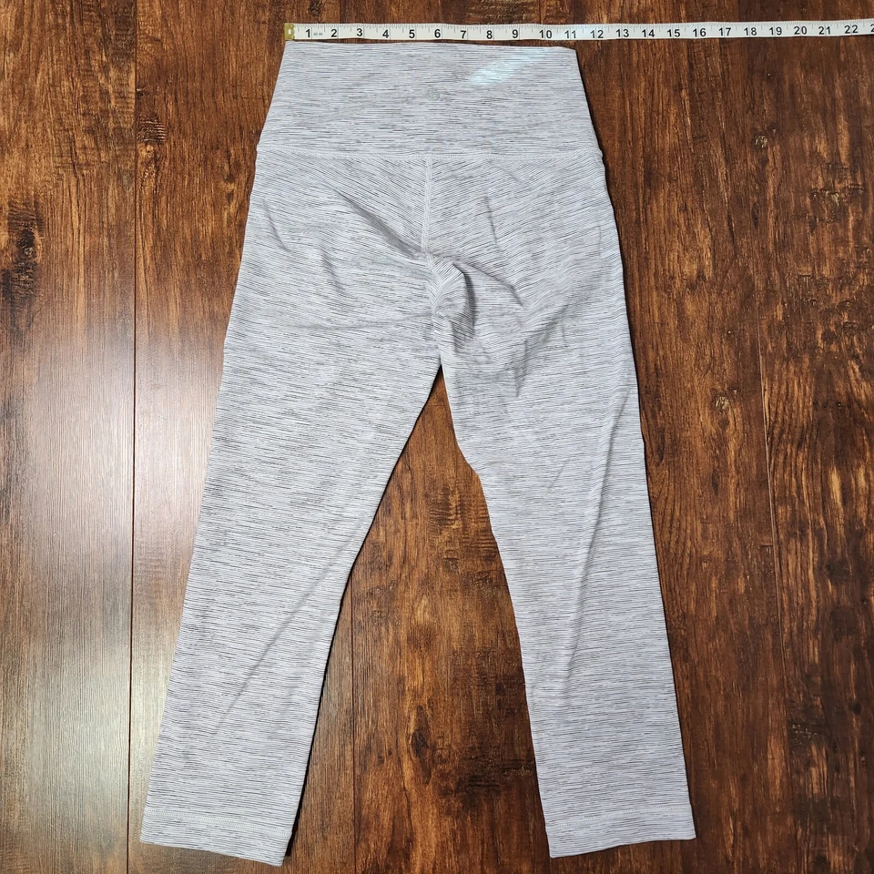 Lululemon Mujeres Wunder Under CROP HR Luxtreme LW6AI4S WAGG Blanco Estampado Talla 6 Foto 2 de 4