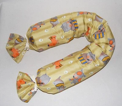 BEZUG Stillkissen CLARIBELLO NEU 140x20 cm Hund Beige für Stillschlange JW-735