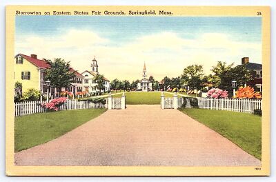 Storrowton on Eastern States Fairgrounds Postcard Springfield Mass