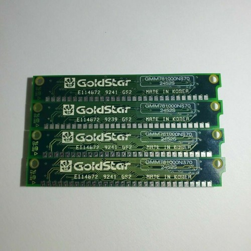 4 X SIMM 30-pin GoldStar GMM781000NS-70 memory - Picture 2 of 2