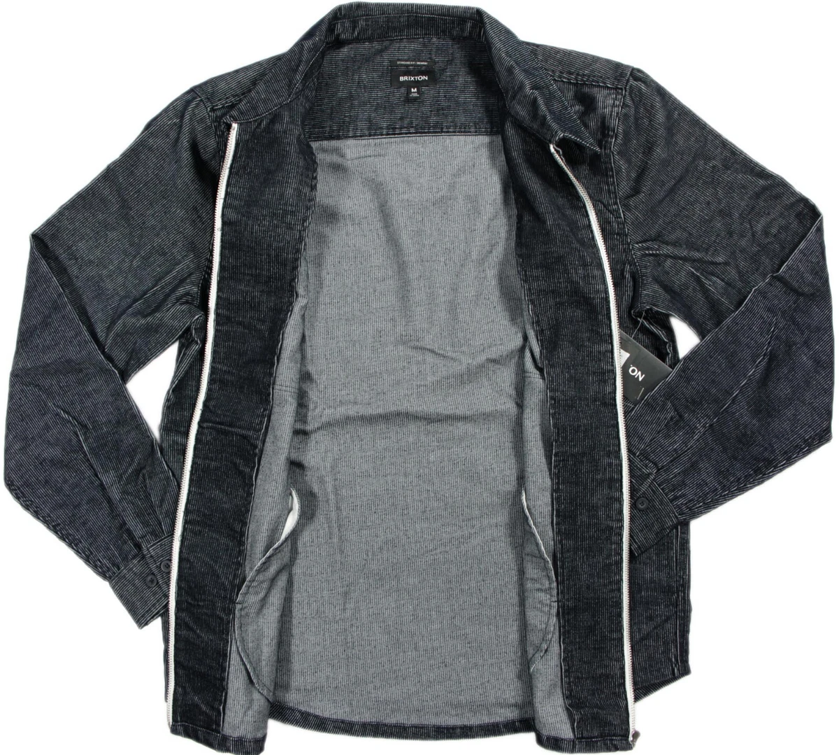 Brixton Bowery corduroy zip up Jacket M NEW RARE unlined