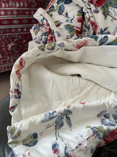 DESIGNER CABBAGES ROSES COUNTRY CHINTZ WOOL THERMAL BESPOKE INTERLINED CURTAINS - Picture 8 of 20