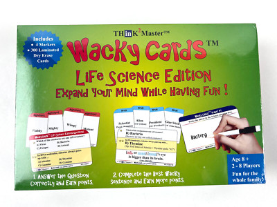 Think2Master Wacky Cards Life Science Edition Education Learning Expand Mind