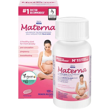 Materna CENTRUM prenatal postpartum vitamin &amp;amp;amp; mineral supplement 100 tablets