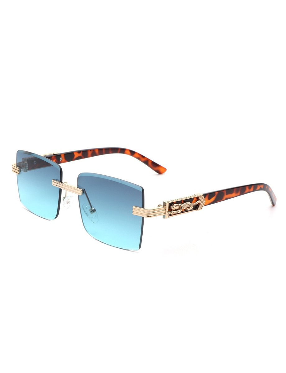 Retro Rimless Unisex Fashion Sunglasses - Square Frame  display picture 3