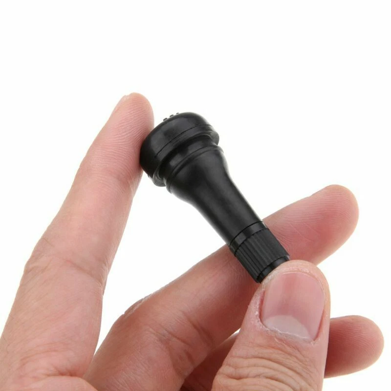 4x Válvula de aire de neumático sin cámara a presión para rueda de motocicleta de automóvil y cubierta de tapa antipolvo Foto 2 de 4