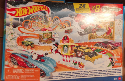 Hot Wheels Adventskalender 8 Spielzeugautos Winter Weihnachten - Mattel HCW15