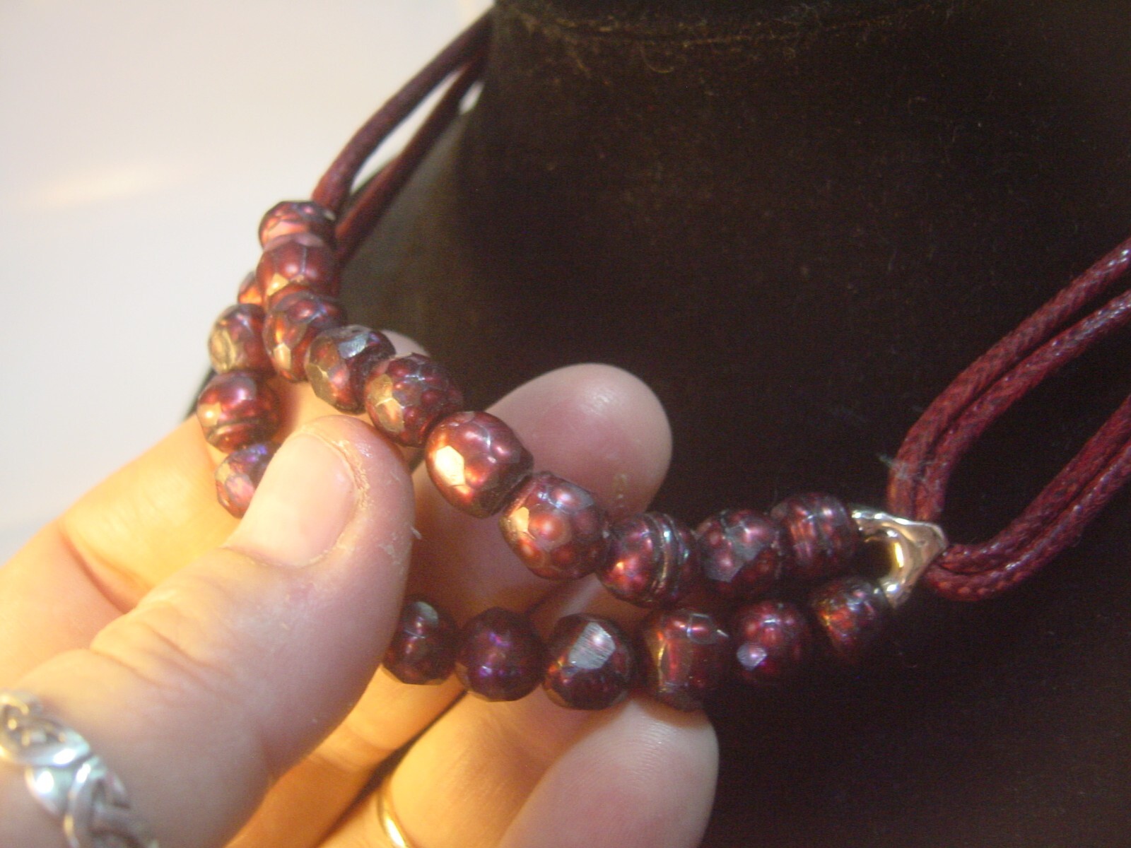 Solid Silver & Rose Gold Designer Necklace with S… - image 6