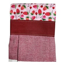 Strawberries  Cherries - Handmade Hanging Kitchen Dish Hand Towel - 100 Cotton