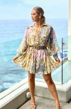 Zimmermann Super Eight Lantern Mini Dress Size 3