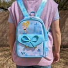 Disney Princess Cinderella Mini Vegan Leather Backpack Blue 11" Bag
