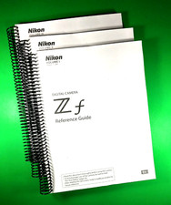 Owners Reference Manual for Nikon Zf Camera 879 Pages 3 Volumes W/Clear Covers