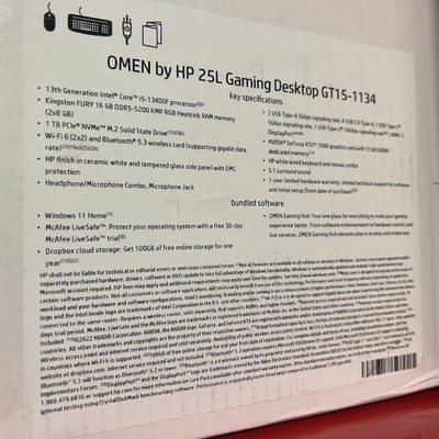 HP OMEN - 25L Gaming Desktop - Intel Core i5-13400F - 16GB DDR5 Memory - NVID...