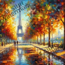 Digital Download Eiffel Tower Image Photo Wallpaper Desktop Background AI Art