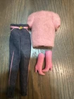 Vintage 1981 Fashion Jeans Barbie Orginal Outfit And Boots