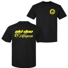 Ski-Doo Xtreme BRP Graphic T-Shirt Bold Yellow Logo, Casual Black Tee