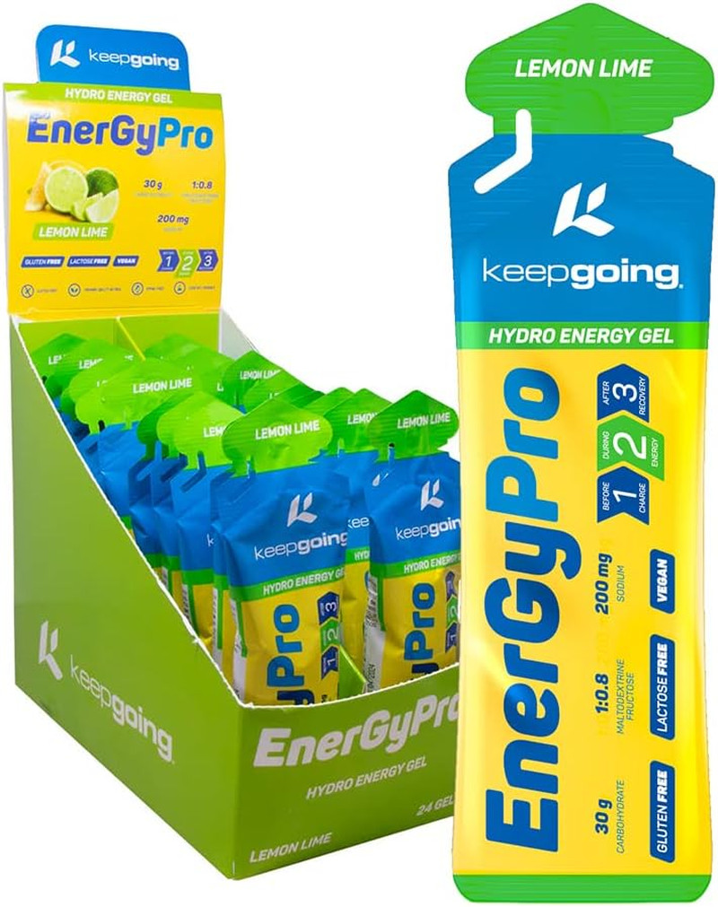 Keepgoing - Gel Energético Energypro Sabor Limón 24 Uds X 60G | Energy Gel Cicli