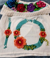 Ręcznie robiony meksykański naszyjnik i bransoletka zestaw