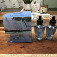 Bath  Body Works Fresh Linen Wallflower Refill 2 Pack Home Fragrance Plug In
