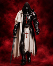 Full Body Barbuta Knight Armor   Templar Steel Suit for Cosplay, LARP, Costume