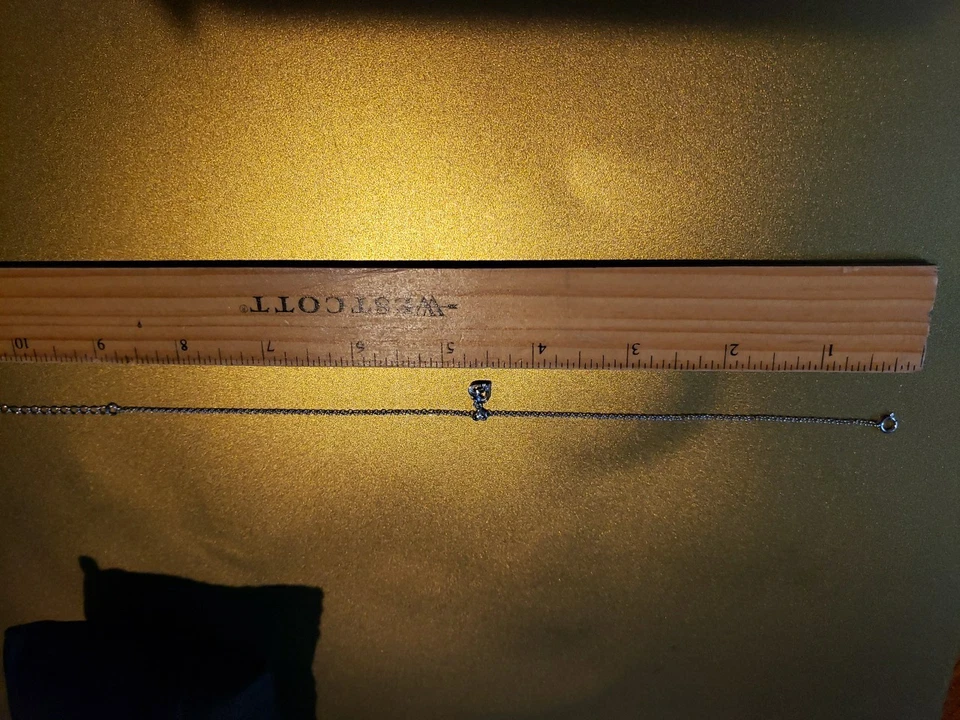 Tobillera de oro de 14KW con dije de doble corazón Foto 4 de 4