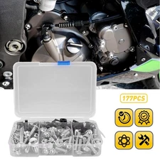 177pcs For Motorcycle Yamaha Complete Fairing Bolts Kit Screws Set Nut Universal