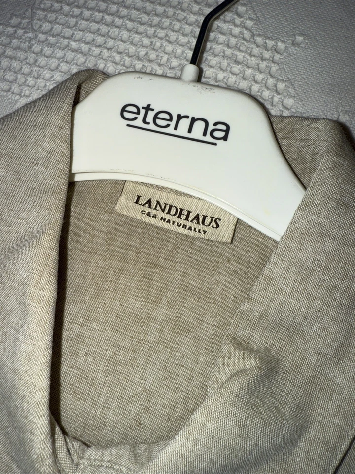 Trachtenbluse Damen Landhaus C&A Naturally Gr 42 Grau Erbstück - Bild 2 von 4