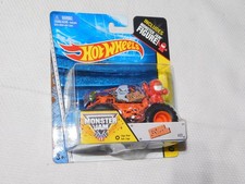 2013 HOT WHEELS MONSTER JAM STORM DAMAGE MONSTER TRUCK WITH FIGURE #22