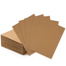 Brown Corrugated Cardboard Sheets Inserts Flat Packing 8.5x11 Inch 30 PCS