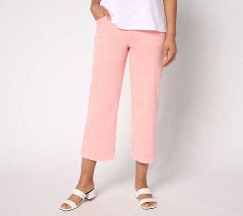 Belle by Kim Gravel Damen Hose Gr. 12 Regular Delray Denim Weite Rosa A683828