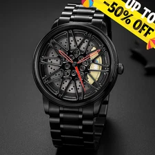 Watch Stainless Steel Men's Wheel Watch BMW M3 Quartz Waterproof Classic