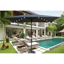 10x6.5ft Rectangular Patio Solar LED Lighted ...
