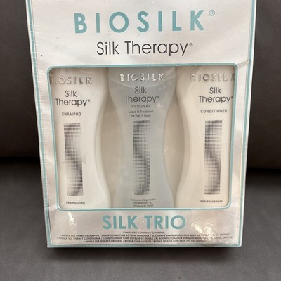 Biosilk Silk Therapy Trio Unisex Shampoo, Conditioner & Original Treatment 7 oz